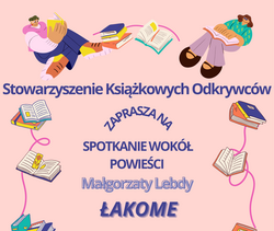 plakat zapraszający na spotkanie Stowarzyszenia Książkowych Odkrywców