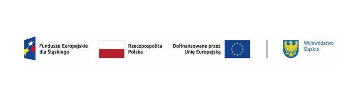 logotypy Funduszy Europejskich dla śląskiego, RP, UE i Województwa Śląskiego