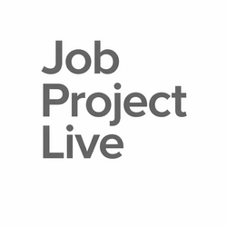 czarny napis na białym tle - job project live